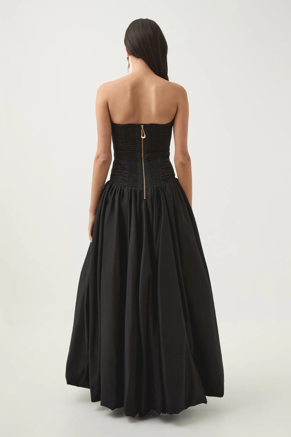 Violette Bubble Hem Maxi Black