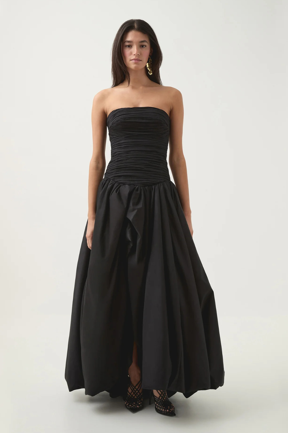 Violette Bubble Hem Maxi Black