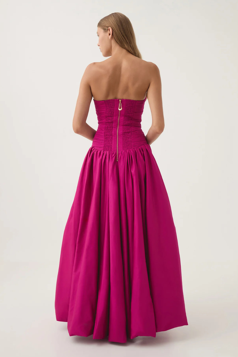 Violette Bubble Hem Maxi Magenta