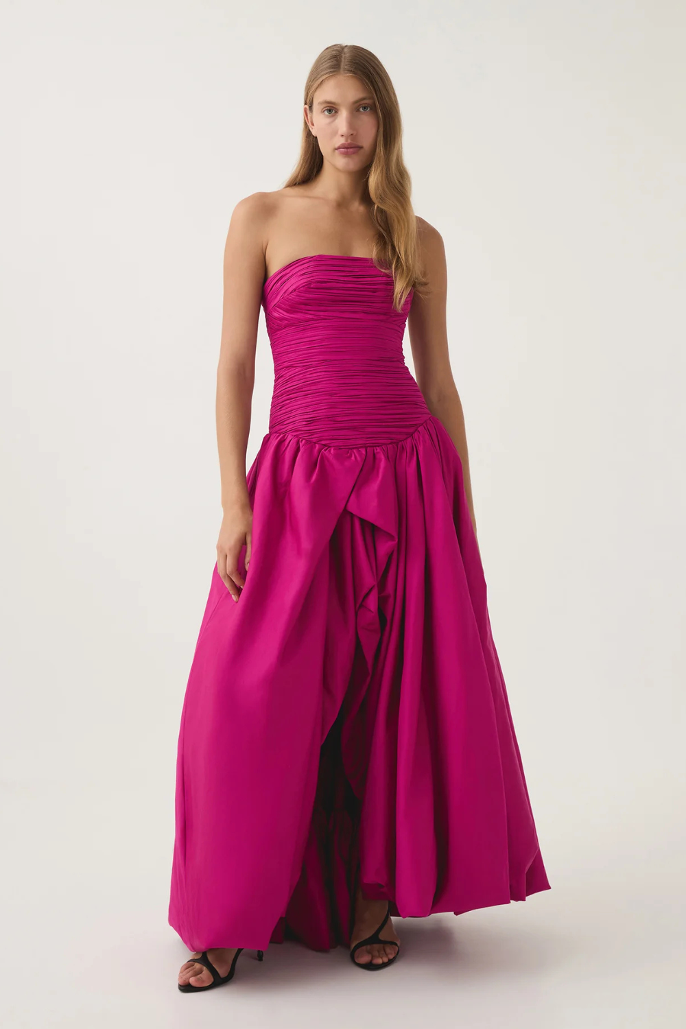 Violette Bubble Hem Maxi Magenta
