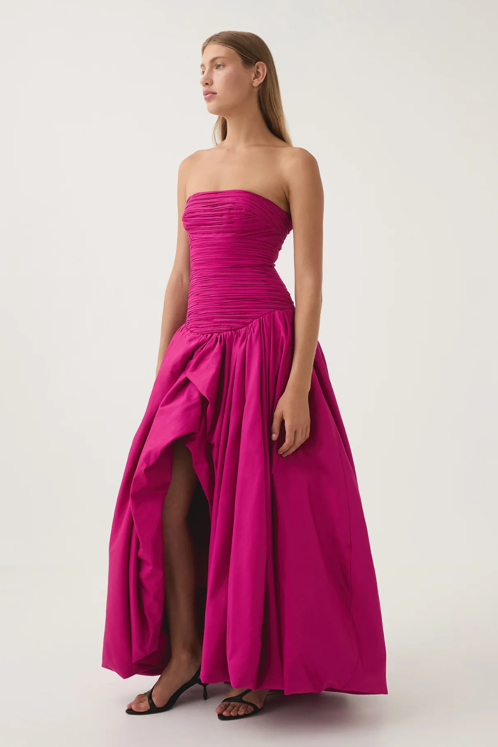 Violette Bubble Hem Maxi Magenta