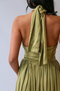 *BUY NOW* Sueded Silk Wrap Two Piece Olive (Size OSFM)
