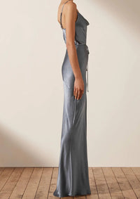 *BUY NOW* La Lune Bias Cowl Maxi Smoke Blue (Size L)