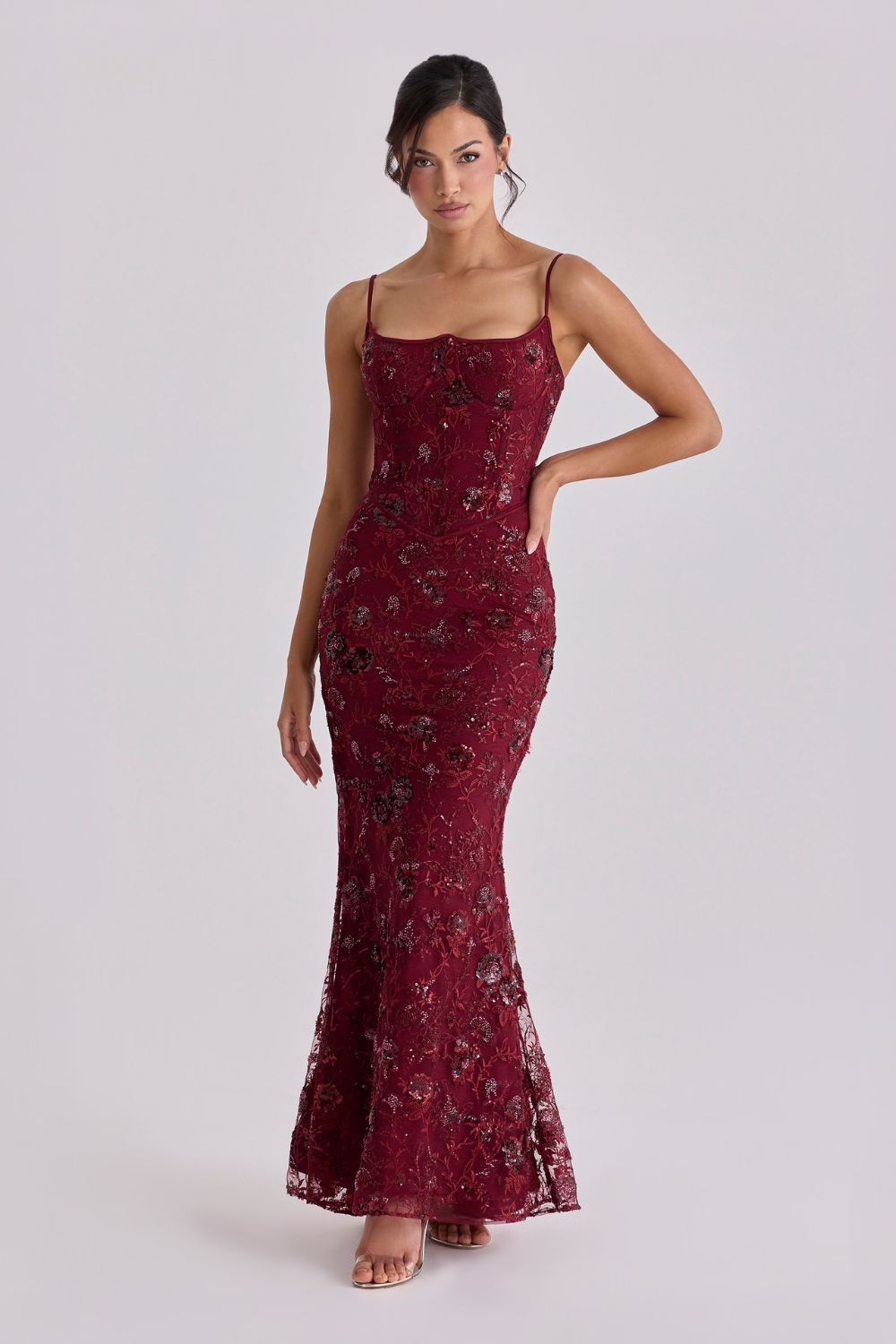 Naima Corset Maxi Wine