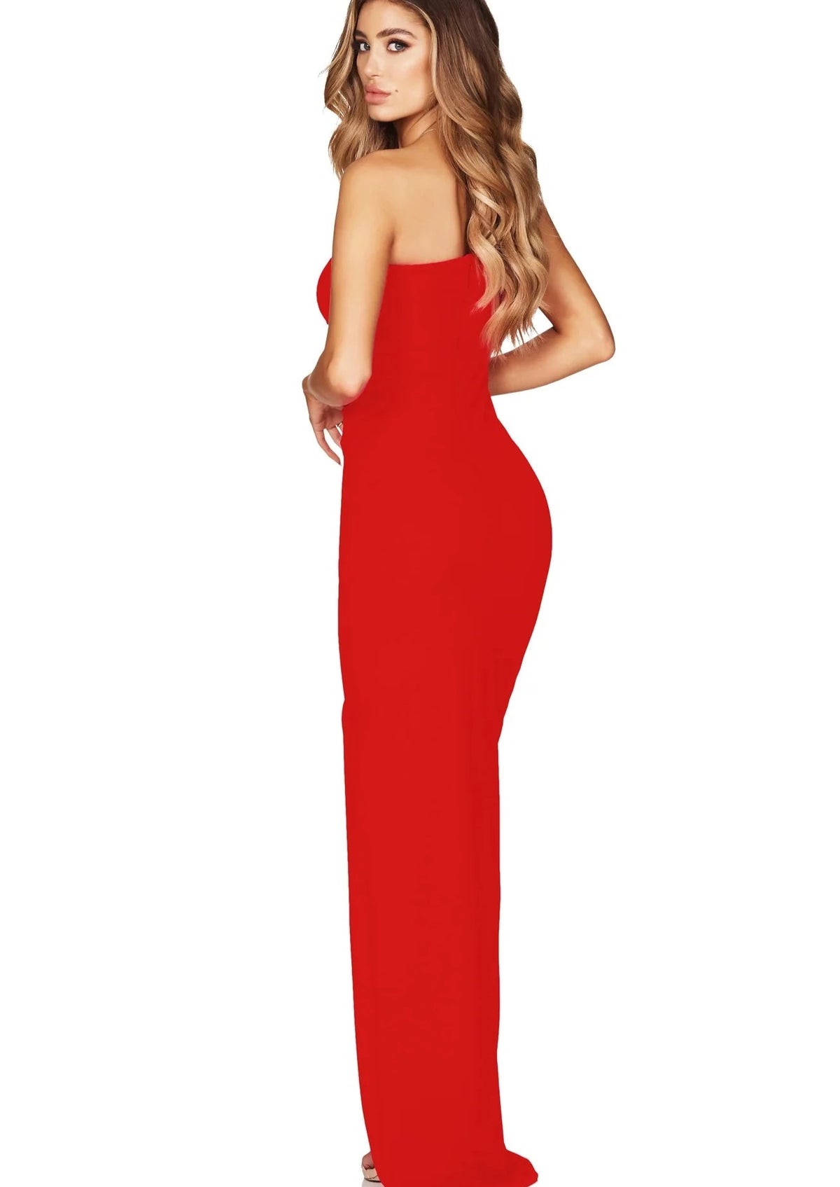 Lust One Shoulder Gown Red