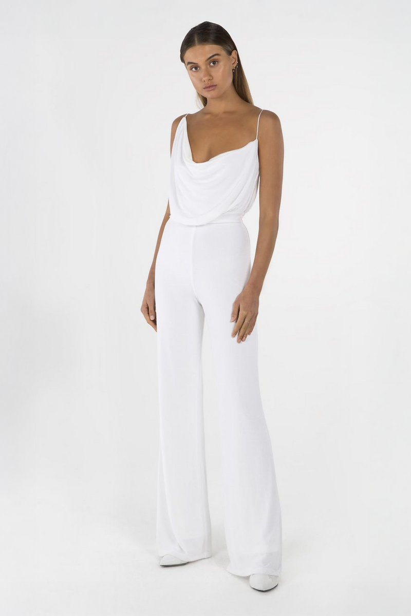 Moyra Slinky Ivory Jumpsuit