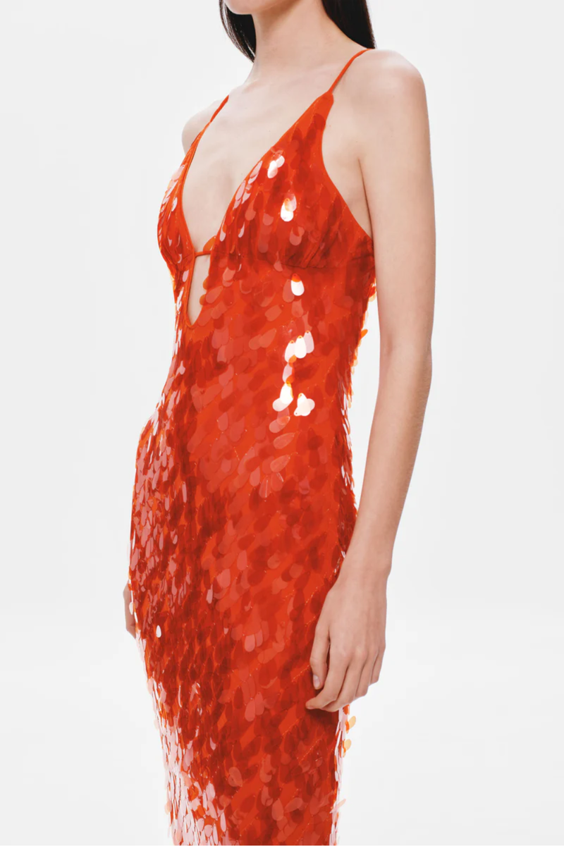 Sapphire Sequin Maxi Red