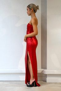 *BUY NOW* Adele Sequin Gown Red | XS, S