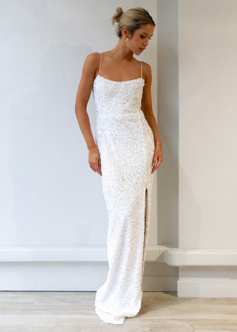 BUY NOW* Confetti Gown White Size S - XL | Stylestarter Stylestarter BUY NOW* Confetti Gown White Size S - XL | Stylestarter Stylestarter