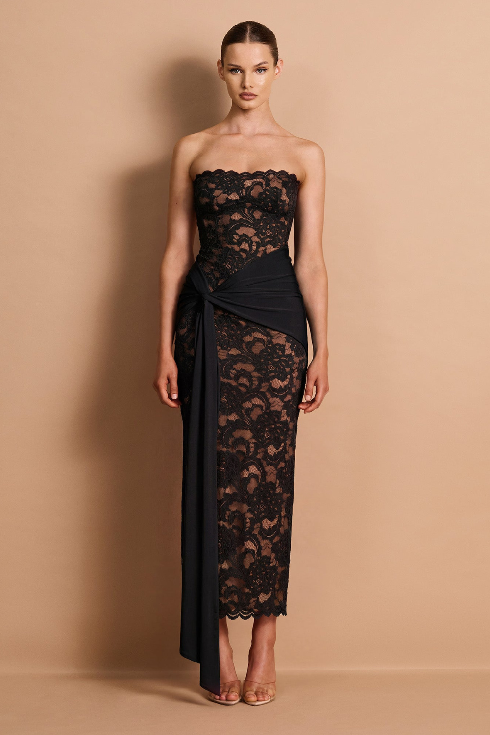 Ever After Strapless Midi Black