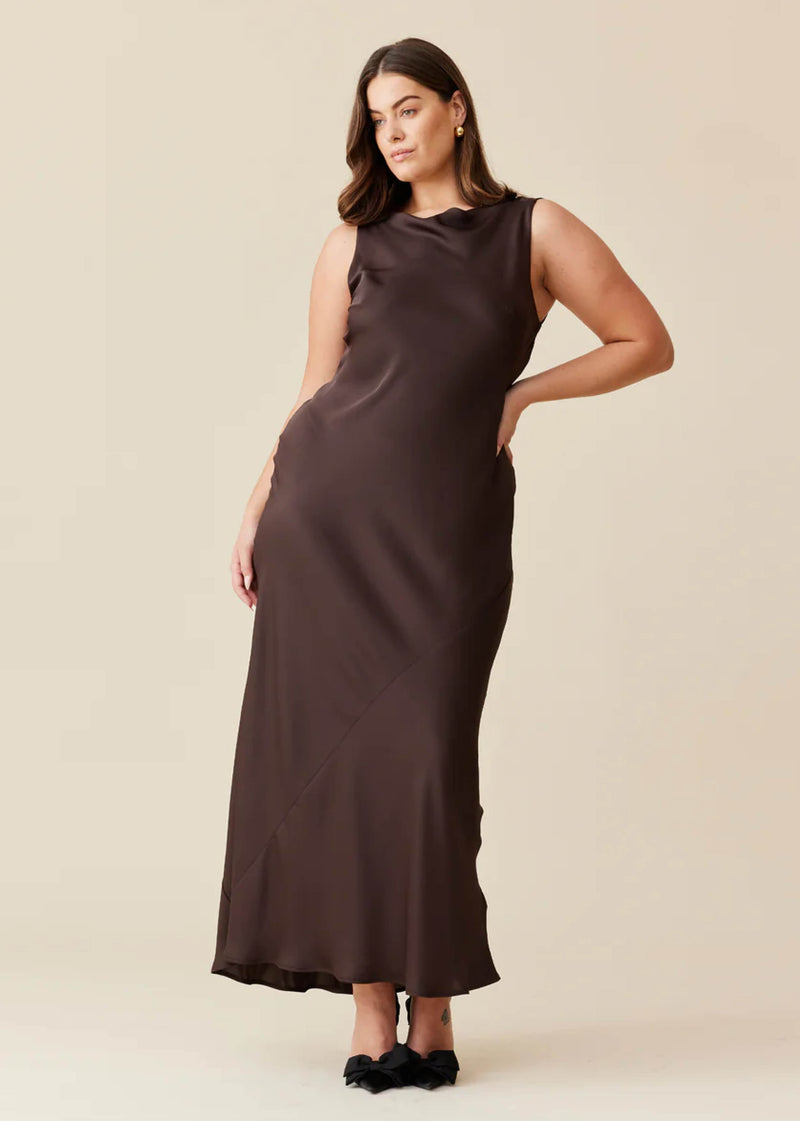 Firebird Cowl Gown Espresso