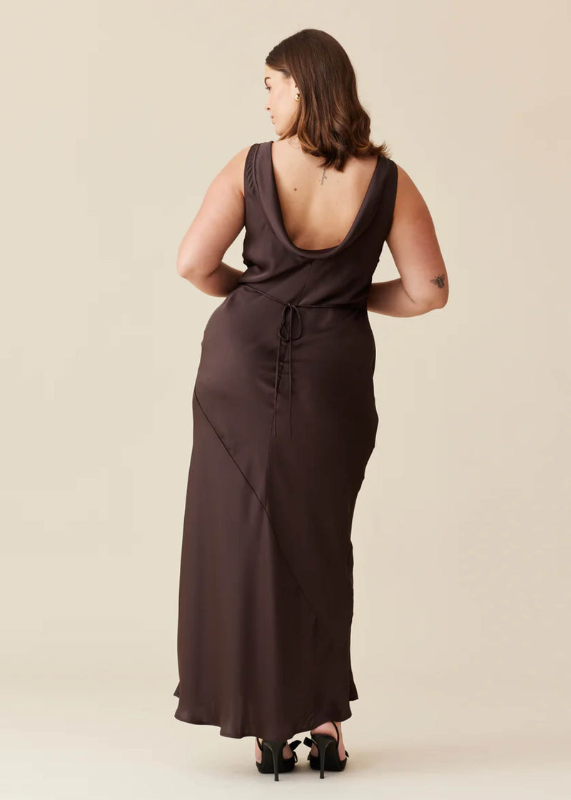 Firebird Cowl Gown Espresso