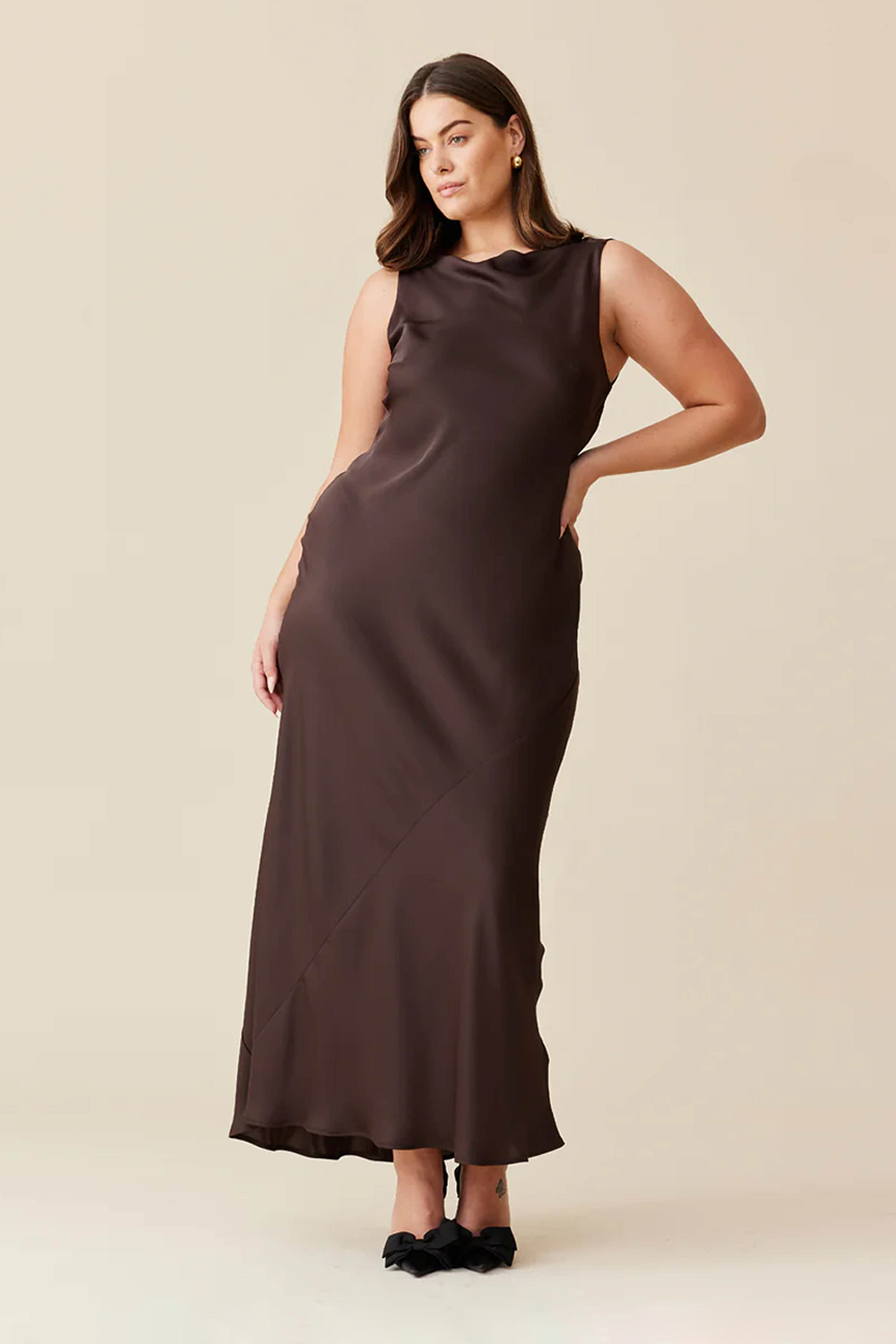 Firebird Cowl Gown Espresso