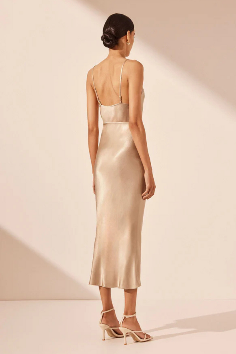 La Lune Bias Cowl Midi Gold – Stylestarter - Main Image