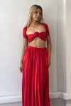 *BUY NOW* Sueded Silk Wrap Two Piece Red (Size OSFM)