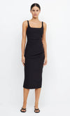 *BUY NOW* Be Mine Square Neck Midi Black