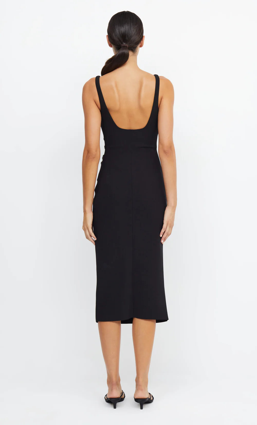 Be Mine Square Neck Black Midi