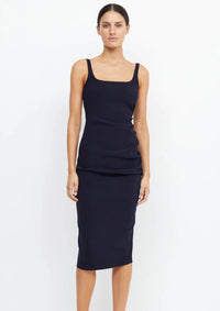 *BUY NOW* Be Mine Square Neck Midi Navy (Size M & XL)