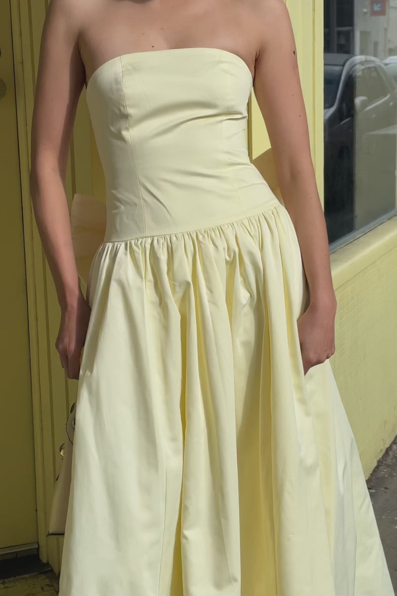 Frances Strapless Bow Maxi