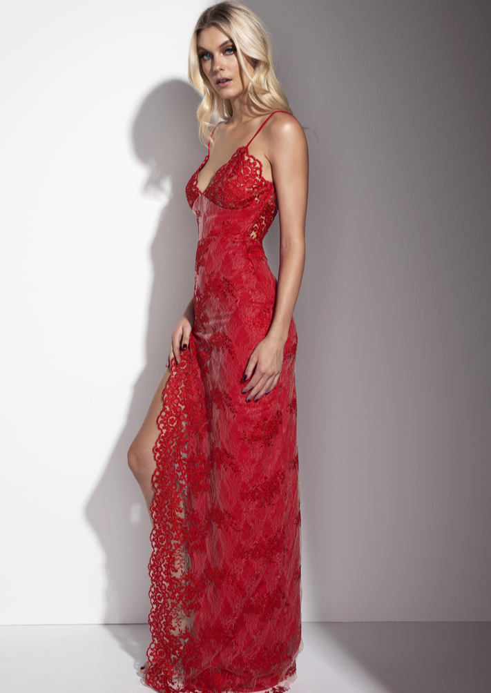Motel Jay Gown Red