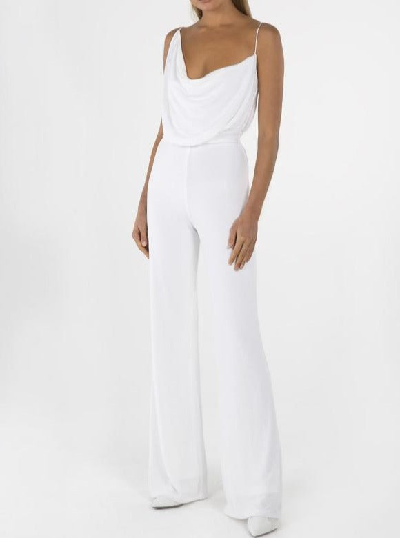 Moyra Slinky Ivory Jumpsuit